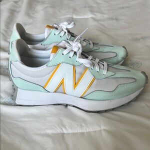 New Balance Mint and Yellow Athletic Shoes